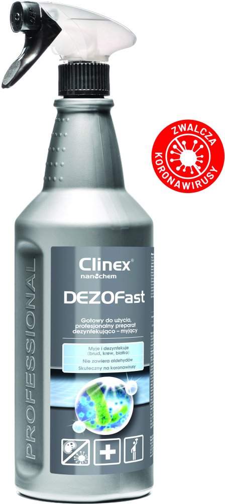 Preparat dezynfekująco-myjący Clinex Dezofast, antybakteryjny, dezynfekujący, 1l