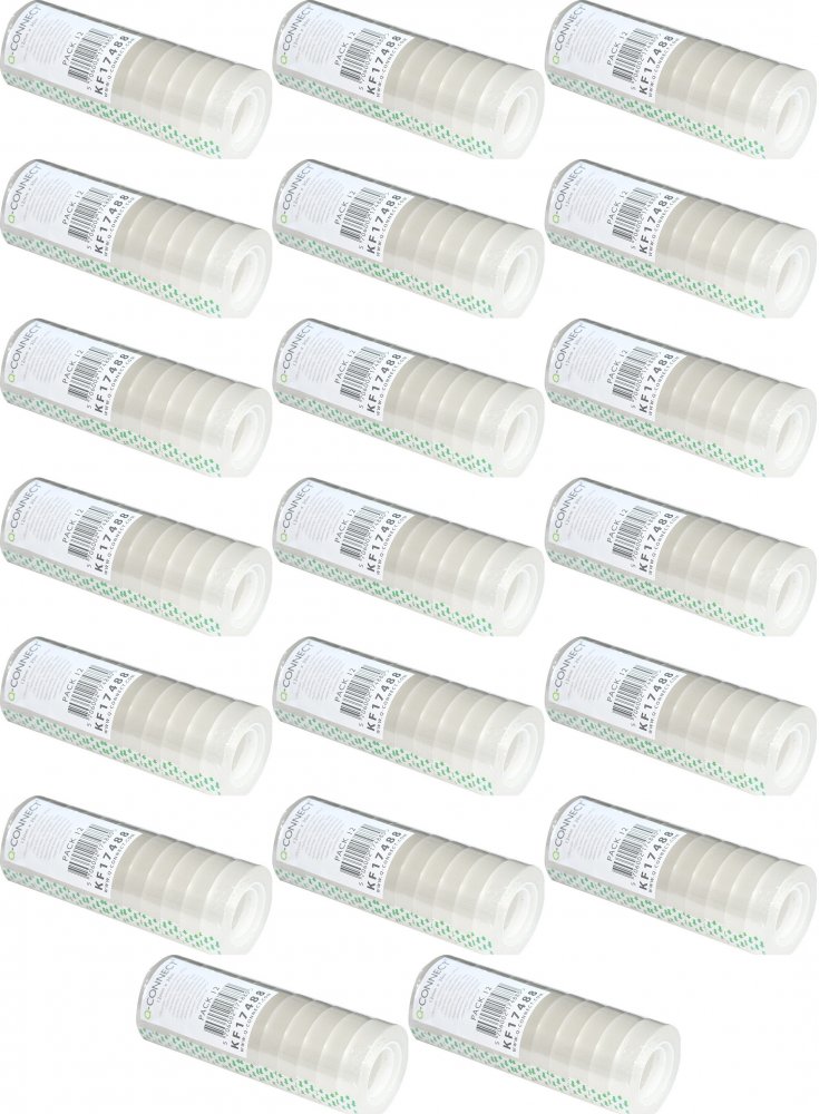 20x Taśma klejąca Q-Connect, 12mmx30m, 12 sztuk, przezroczysty