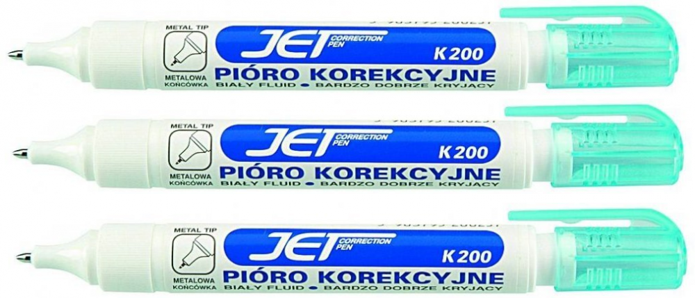 3x korektor w piórze Kamet, 8ml