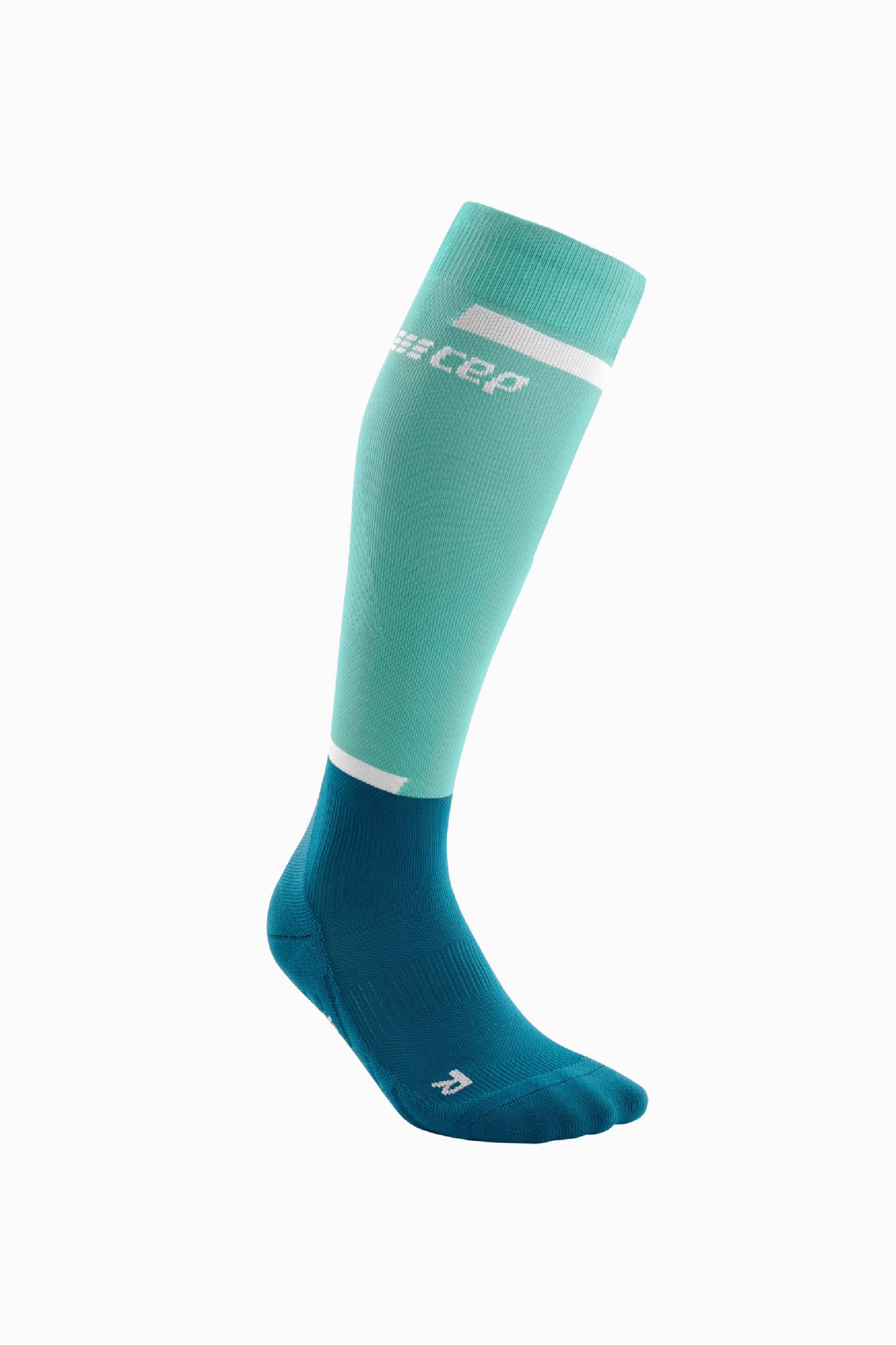 Skarpety kompresyjne CEP The Run Tall Socks 4.0 - Błękitny