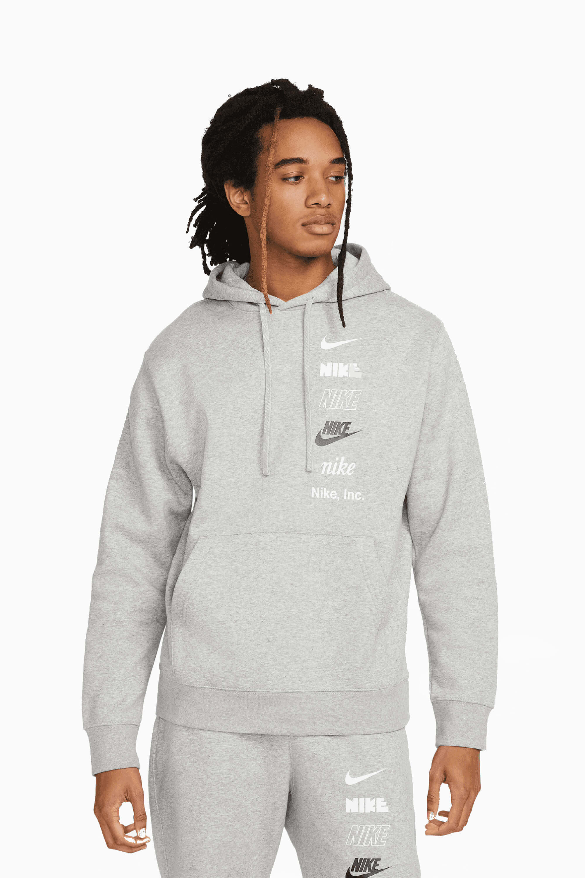 Bluza z kapturem Nike Club Fleece+ - Szary