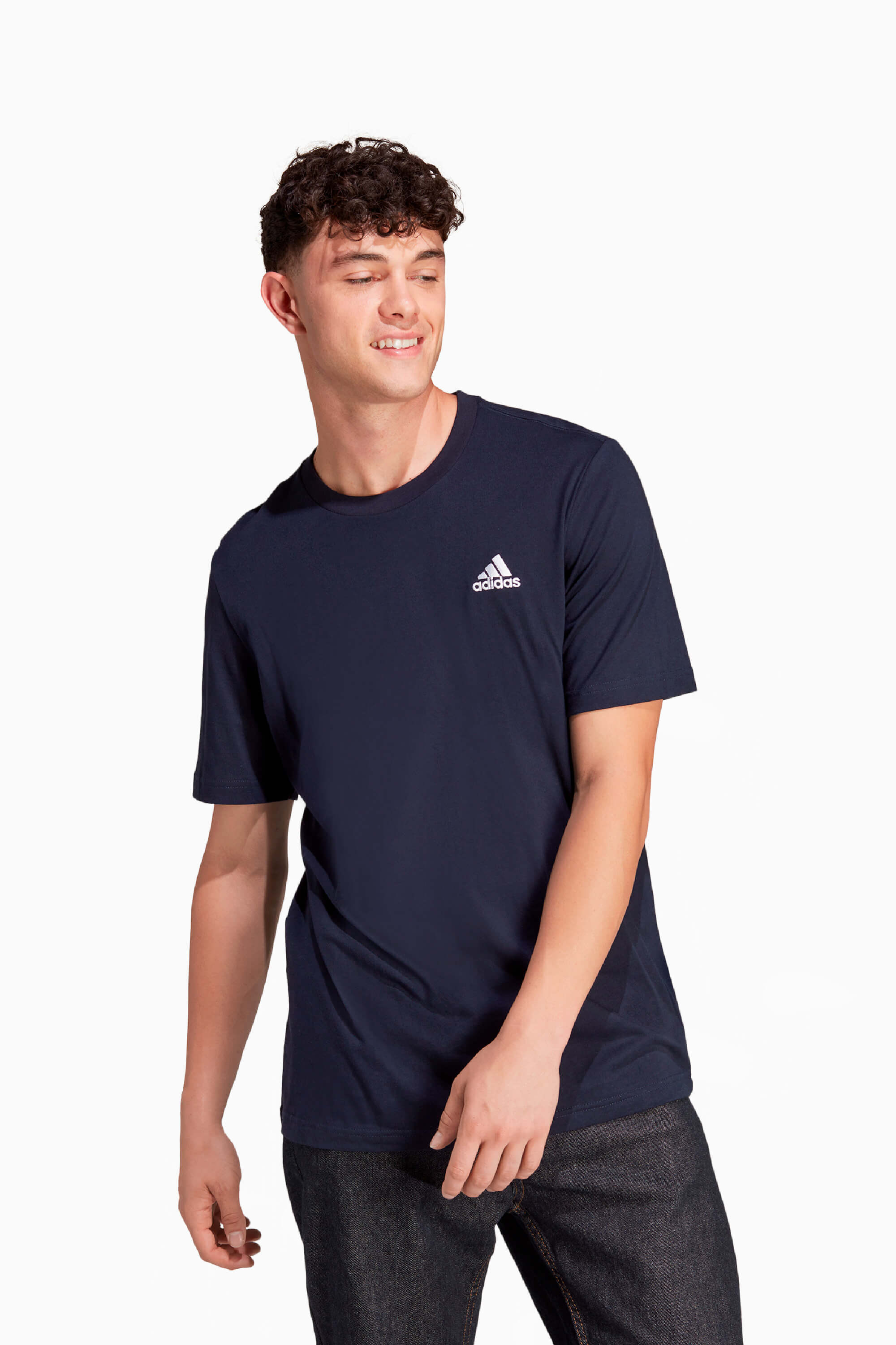 Koszulka adidas Essentials Single - Granatowy
