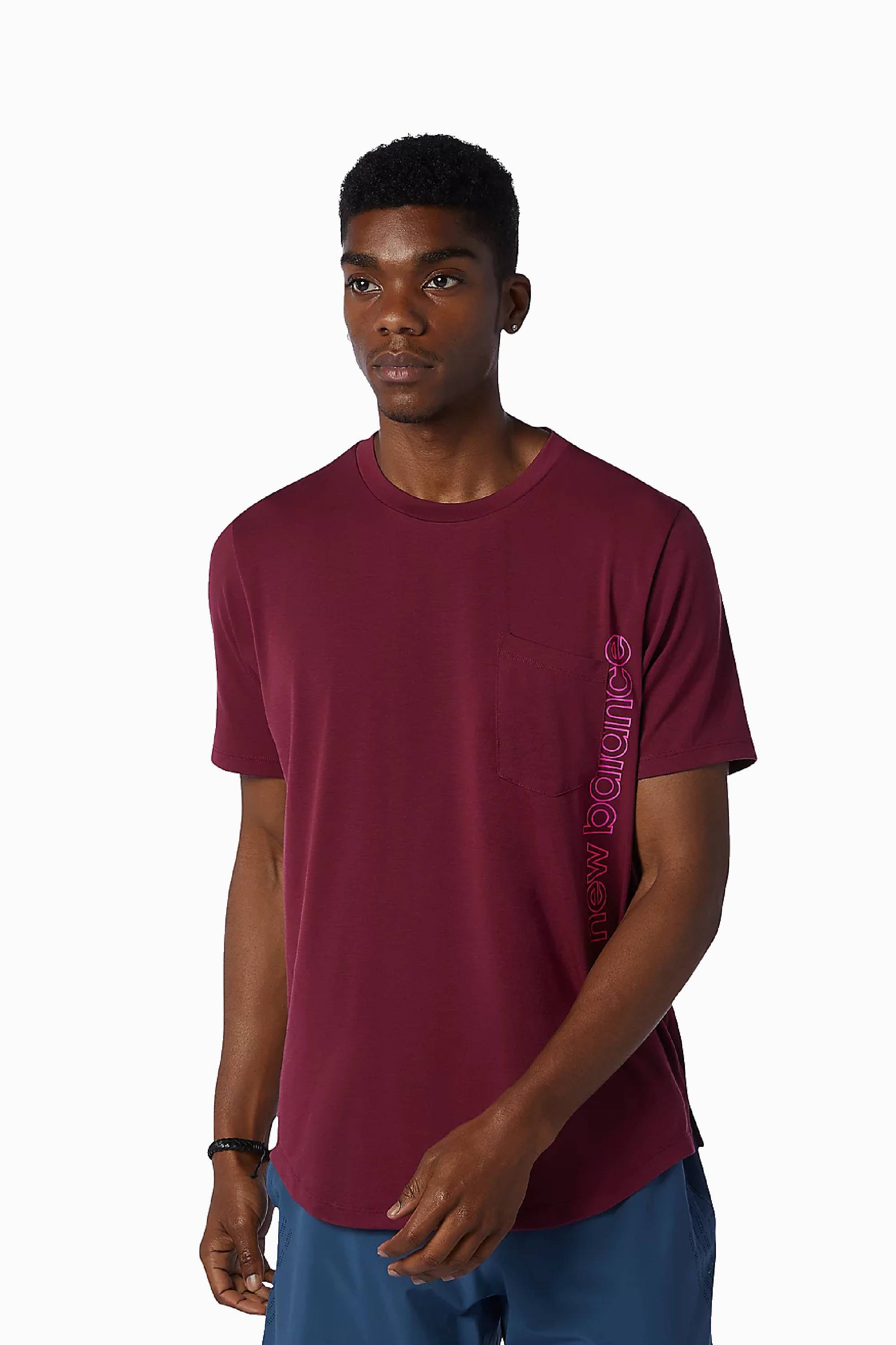Koszulka New Balance Fortitech Pocket Tee - Fioletowy