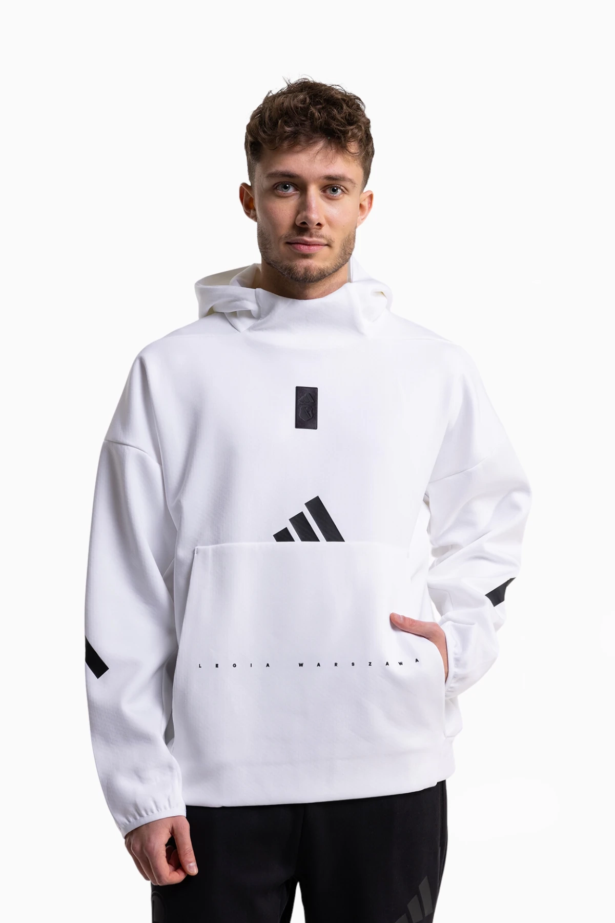 Bluza z kapturem adidas Legia Warszawa 24/25 Z.N.E. - Biały