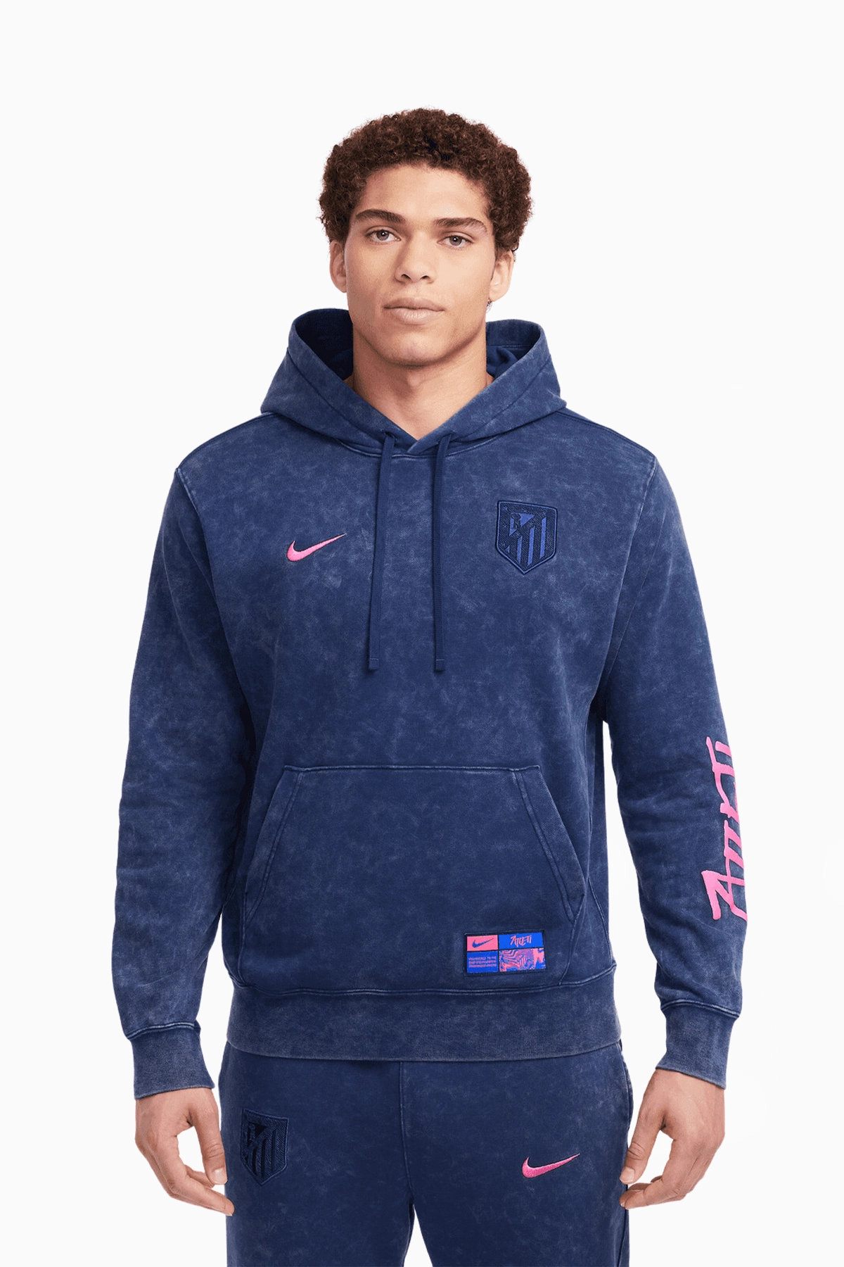 Bluza z kapturem Nike Atletico Madryt 24/25 Club - Granatowy