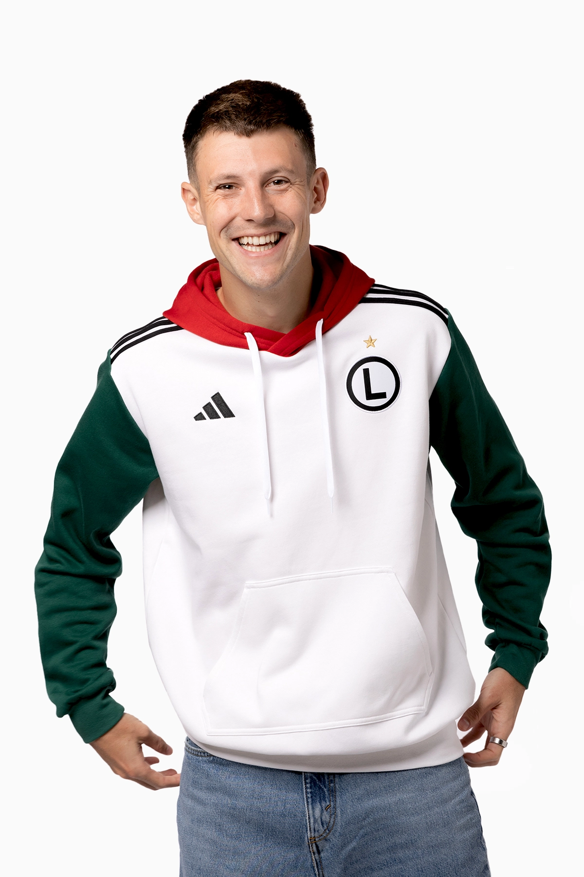 Bluza z kapturem adidas Legia Warszawa 24/25 - Biały