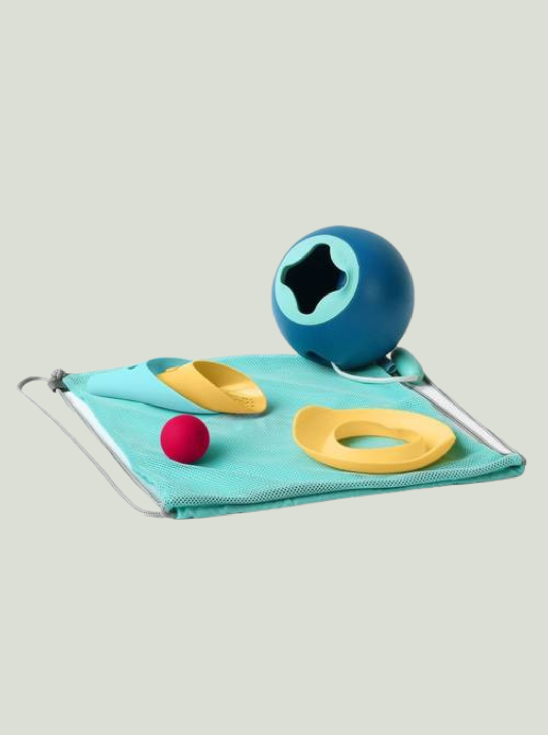QUUT Set plażowy Mini Ballo + Cuppi + Magic Shapers Heart w worku