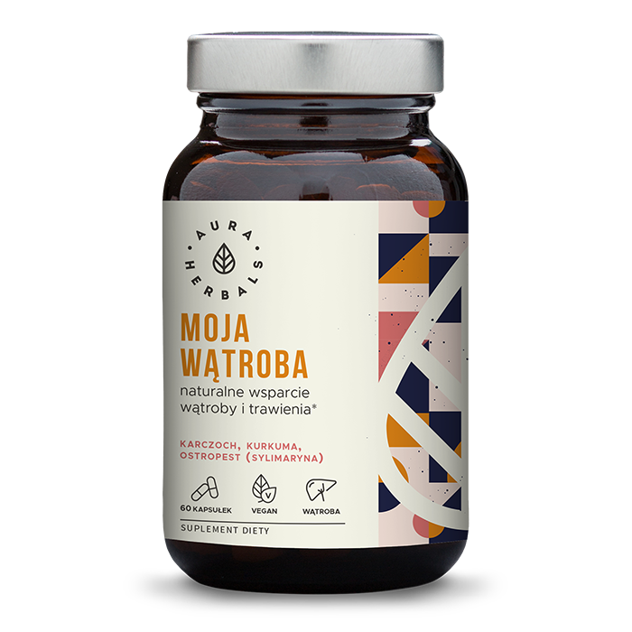 Moja Wątroba karczoch ostropest kurkuma 60kaps. AuraHerbals