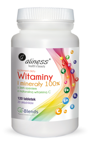 Witaminy i Minerały 100% 120tab. Aliness