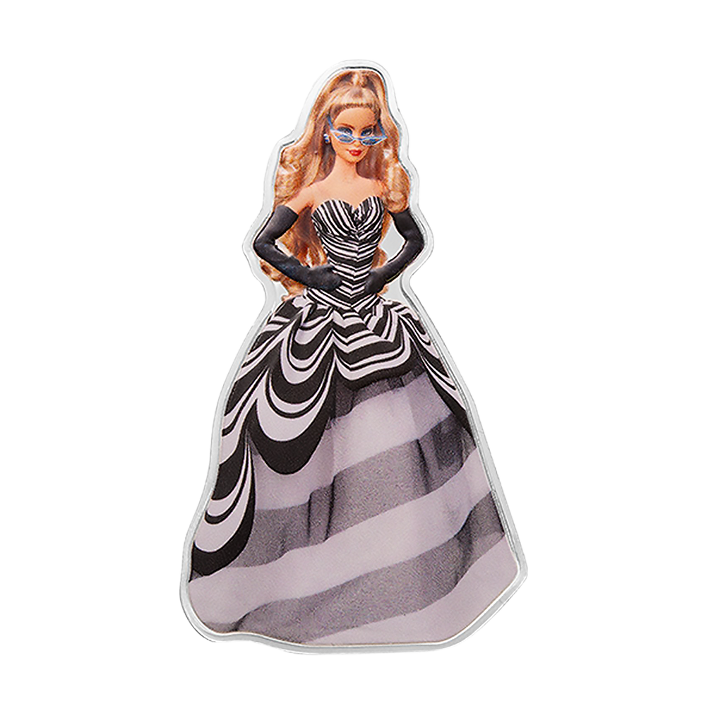 Srebrna moneta Barbie Blue Sapphire 65 rocznica 1 uncja - wysyłka 24 h!