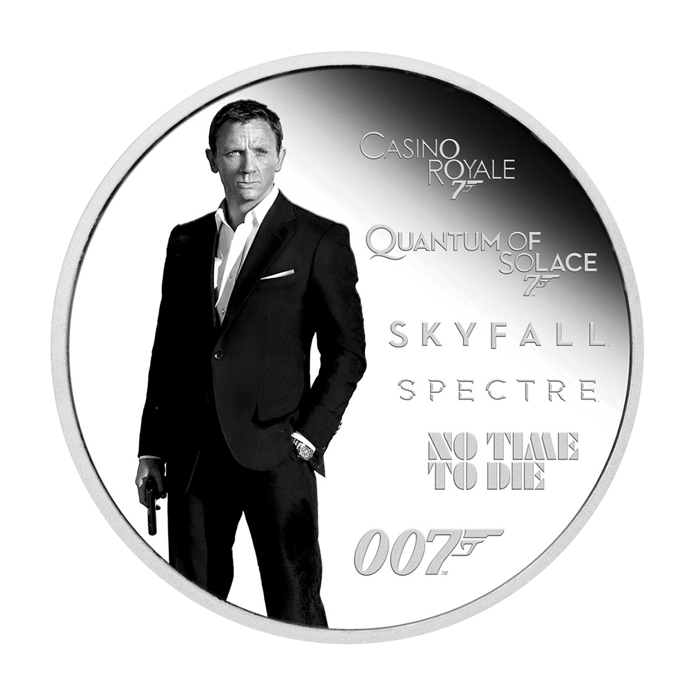 Srebrna moneta JAMES BOND Daniel Craig 1 uncja - wysyłka 24 h!