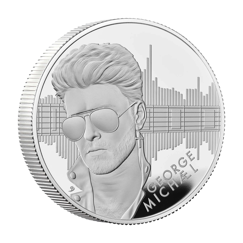 Srebrna moneta Legendy muzyki: George Michael 2 uncje Proof - wysyłka 24 h!