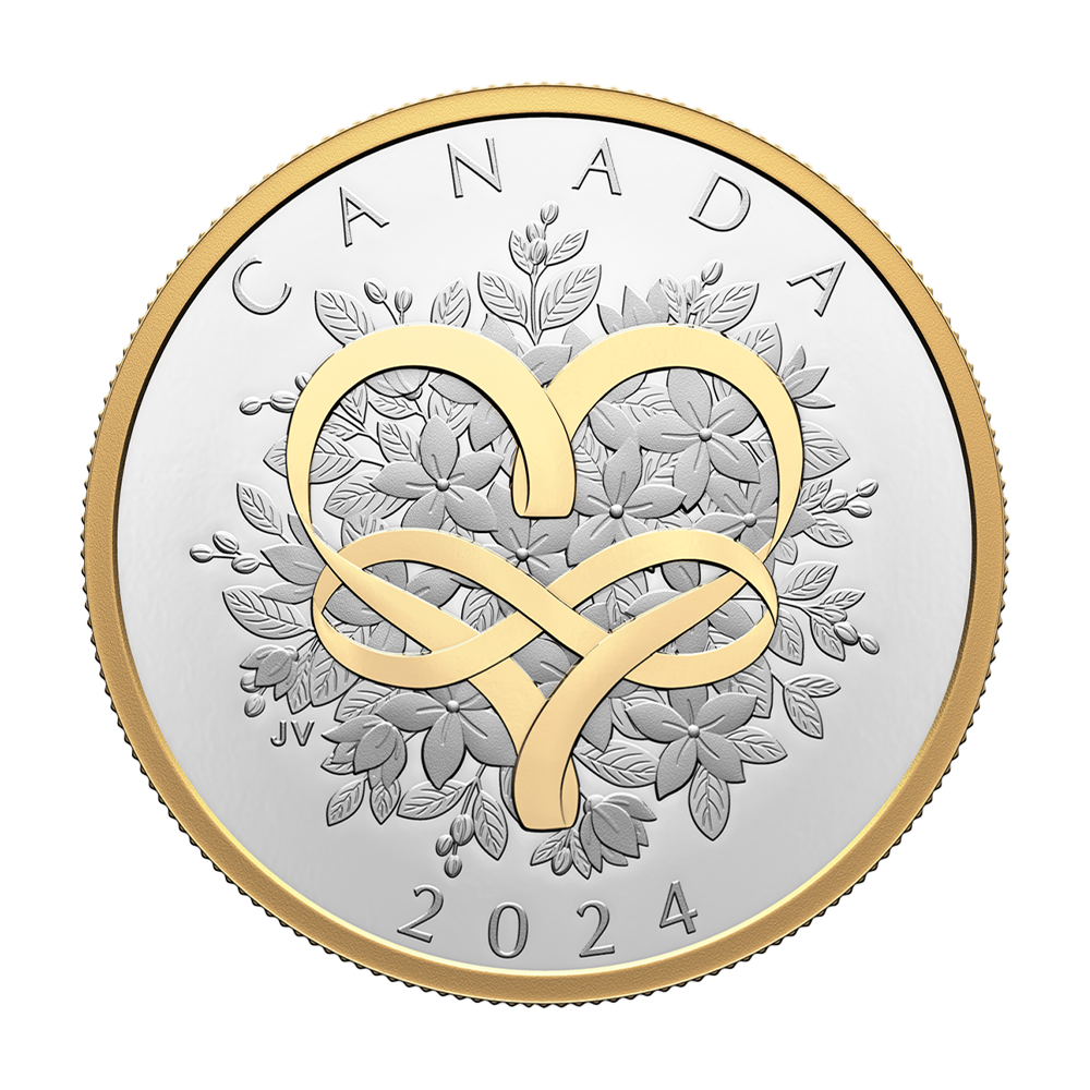 Srebrna moneta ślubna 20 CAD "Celebrate Love" 2024 - wysyłka 24 h!