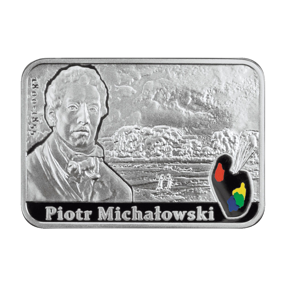Srebrna moneta Polscy malarze XIX / XX wieku: Piotr Michałowski (1800-1855) - wysyłka 24 h!