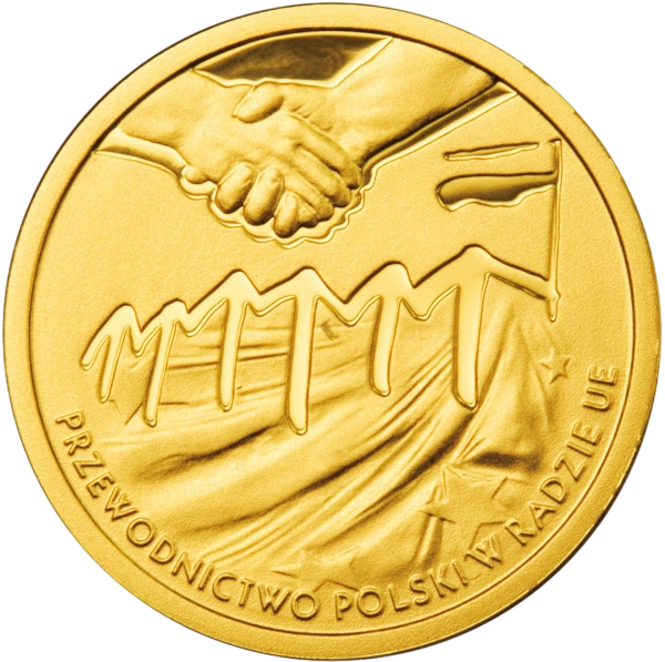 Złota moneta Przewodnictwo Polski w Radzie Unii Europejskiej 2011 - wysyłka 24 h!