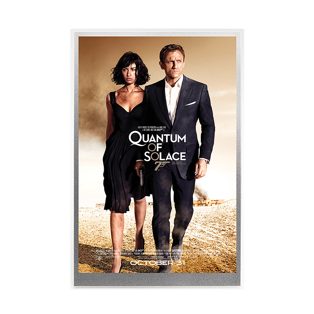 Srebrna moneta JAMES BOND Quantum Solace Plakat 2020 - 5 g - wysyłka 24 h!
