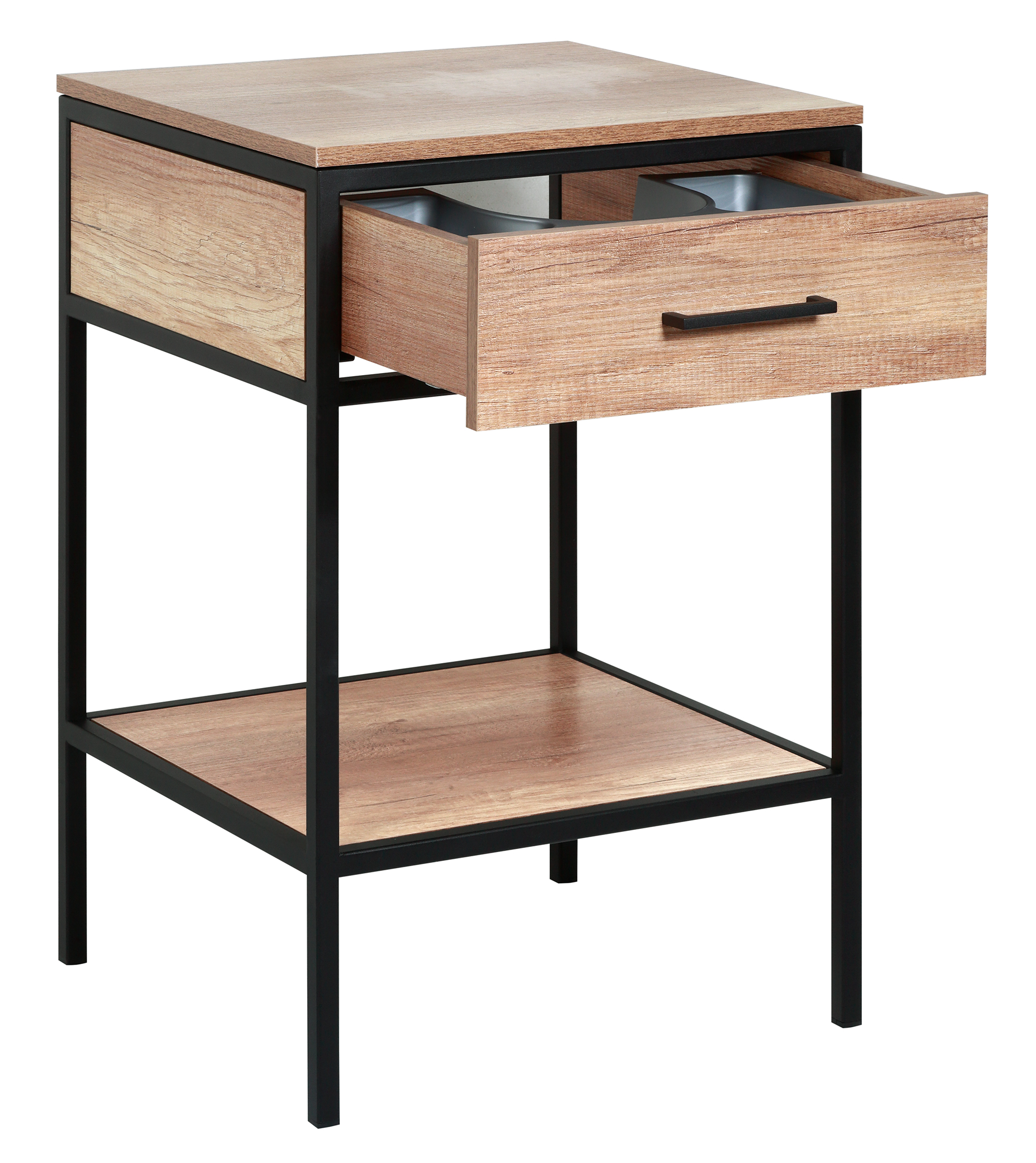 Astor Modus szafka 50 cm podumywalkowa z blatem czarny mat/dąb country AM-UMN-510-0C