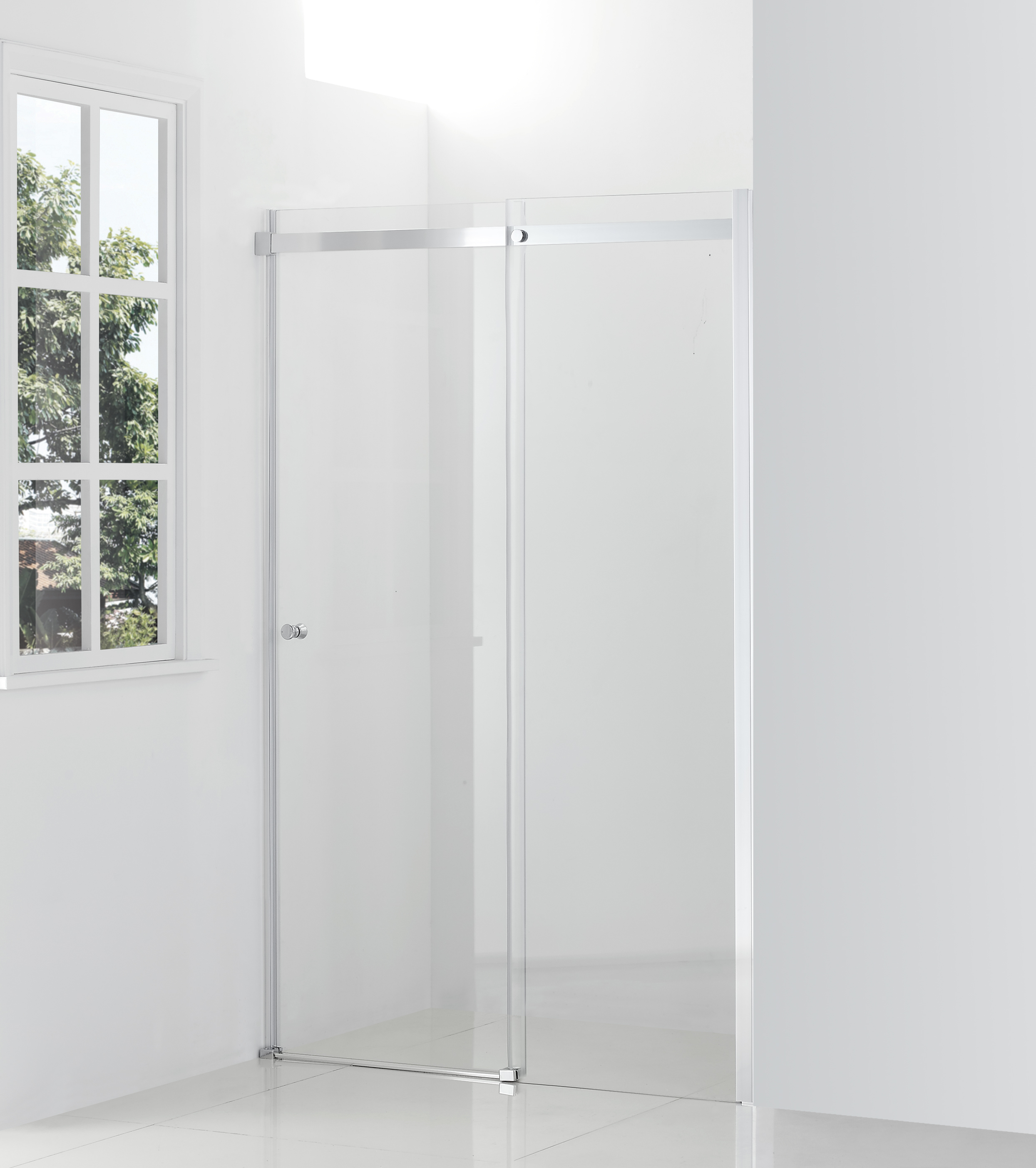 Hagser Alena drzwi prysznicowe 120 cm dwuczęściowe przesuwne chrom błyszczący/szkło przezroczyste HGR60000021 - Wysyłka w 24h