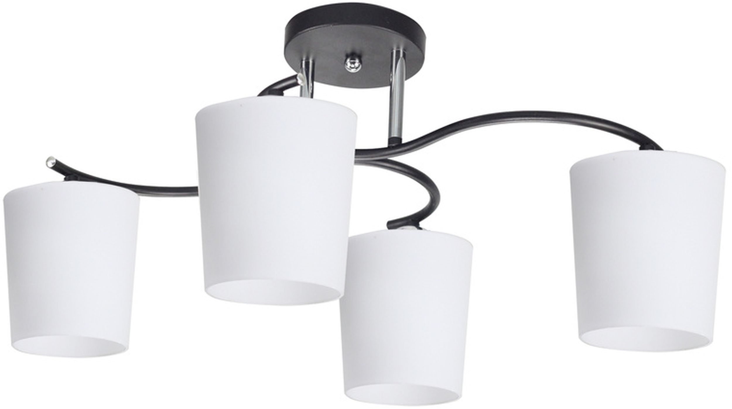 Candellux Esnyr lampa podsufitowa 4x40W chrom/czarny/biały 34-22677