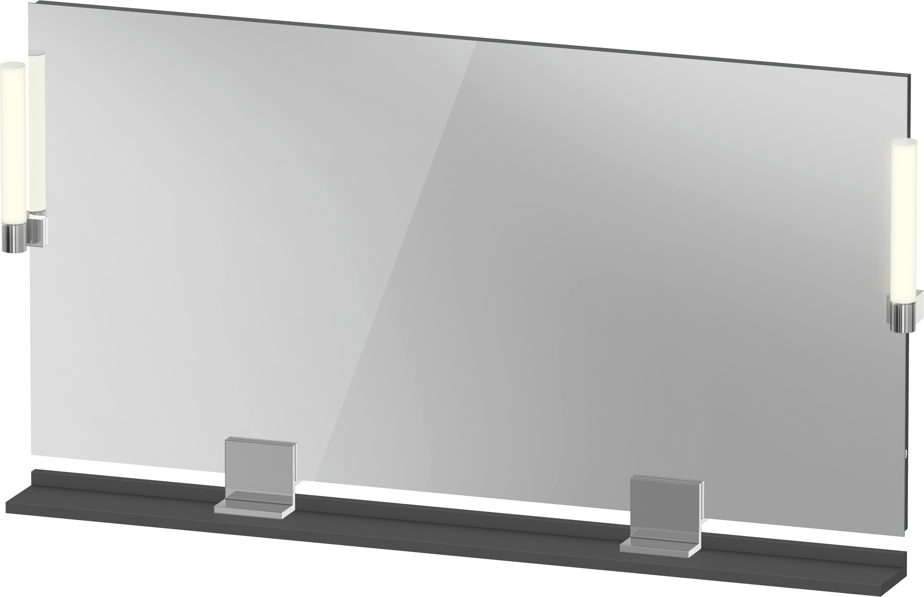 Duravit Sivida lustro 133x65 cm prostokątne z oświetleniem chrom-grafit SV7425010490000
