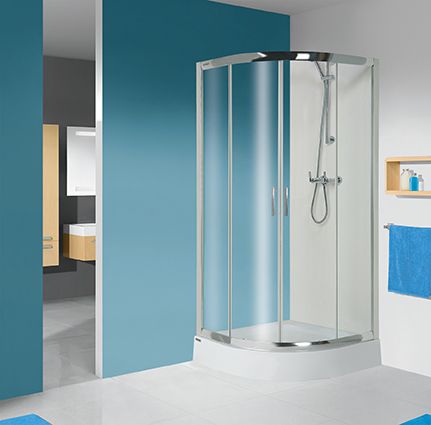 Sanplast TX kabina z brodzikiem 90x90 cm półokrągła biały /szkło przezroczyste 602-271-0262-01-401