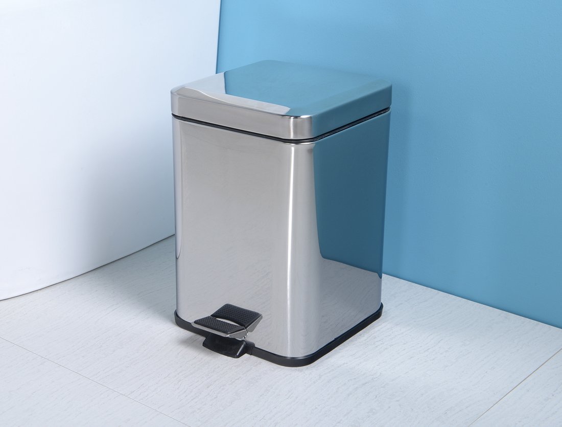 Aqualine Simple Line kosz na śmieci 3 l stal nierdzewna polerowana GAQ003