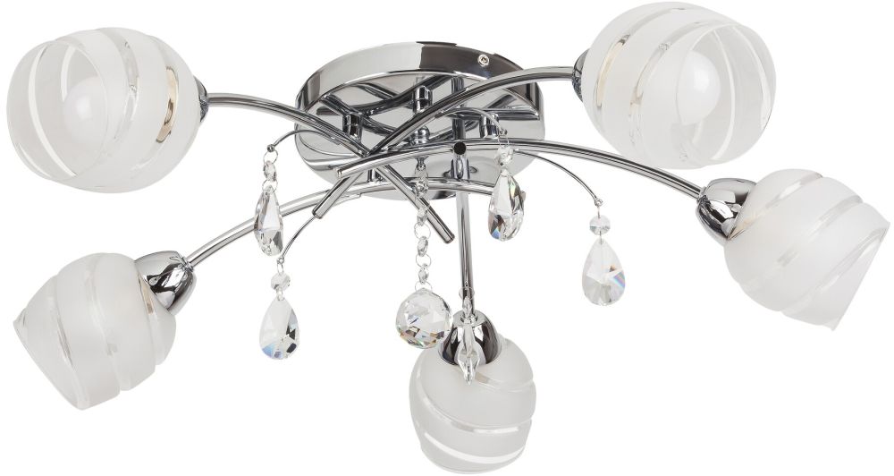 Rabalux Melissa lampa podsufitowa 5x60 W chrom/biały 2622 - Wysyłka w 24h