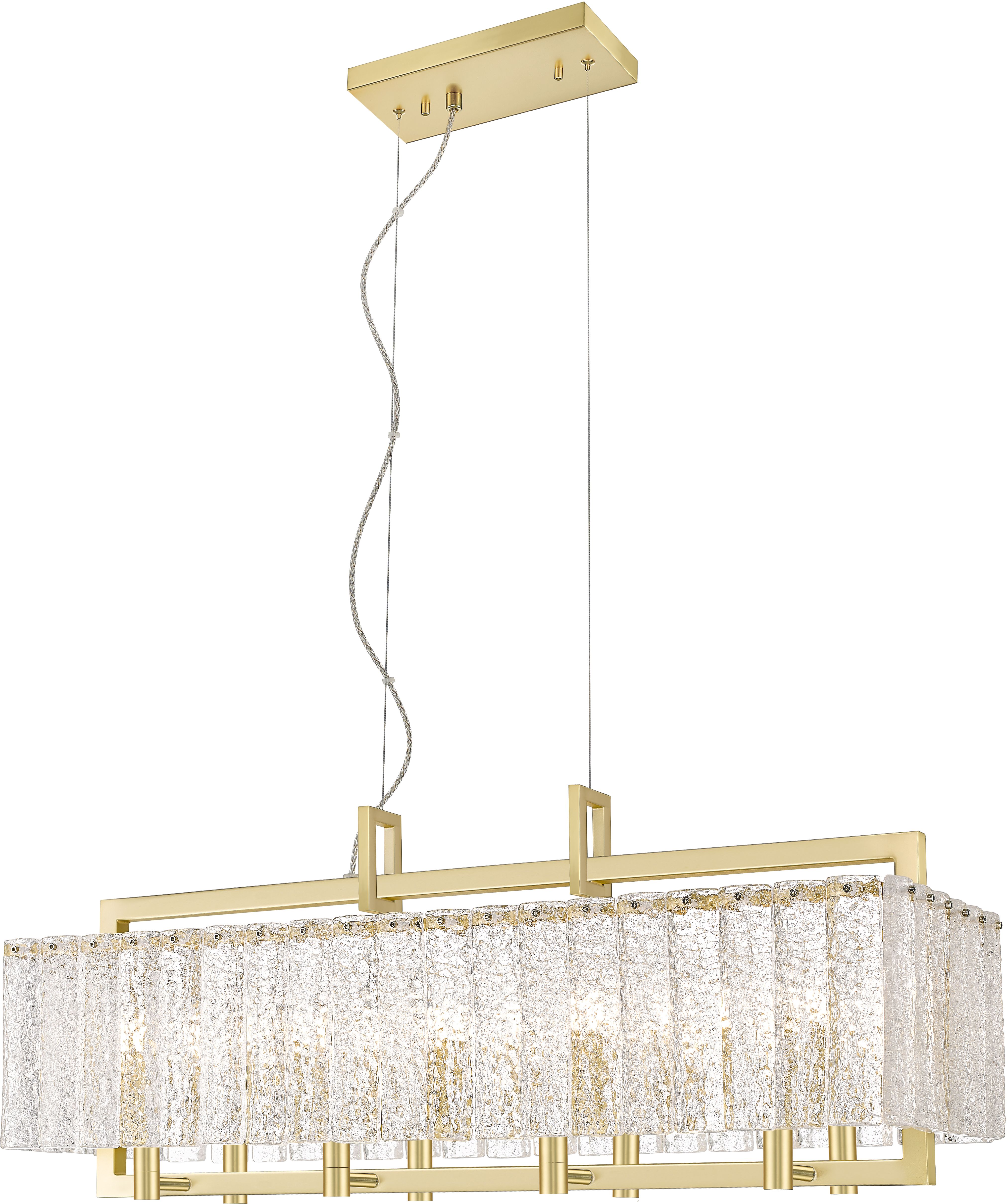 Zuma Line Palace lampa wisząca 8x42W złoty mat/szkło przezroczyste P0523-08A-U8AC