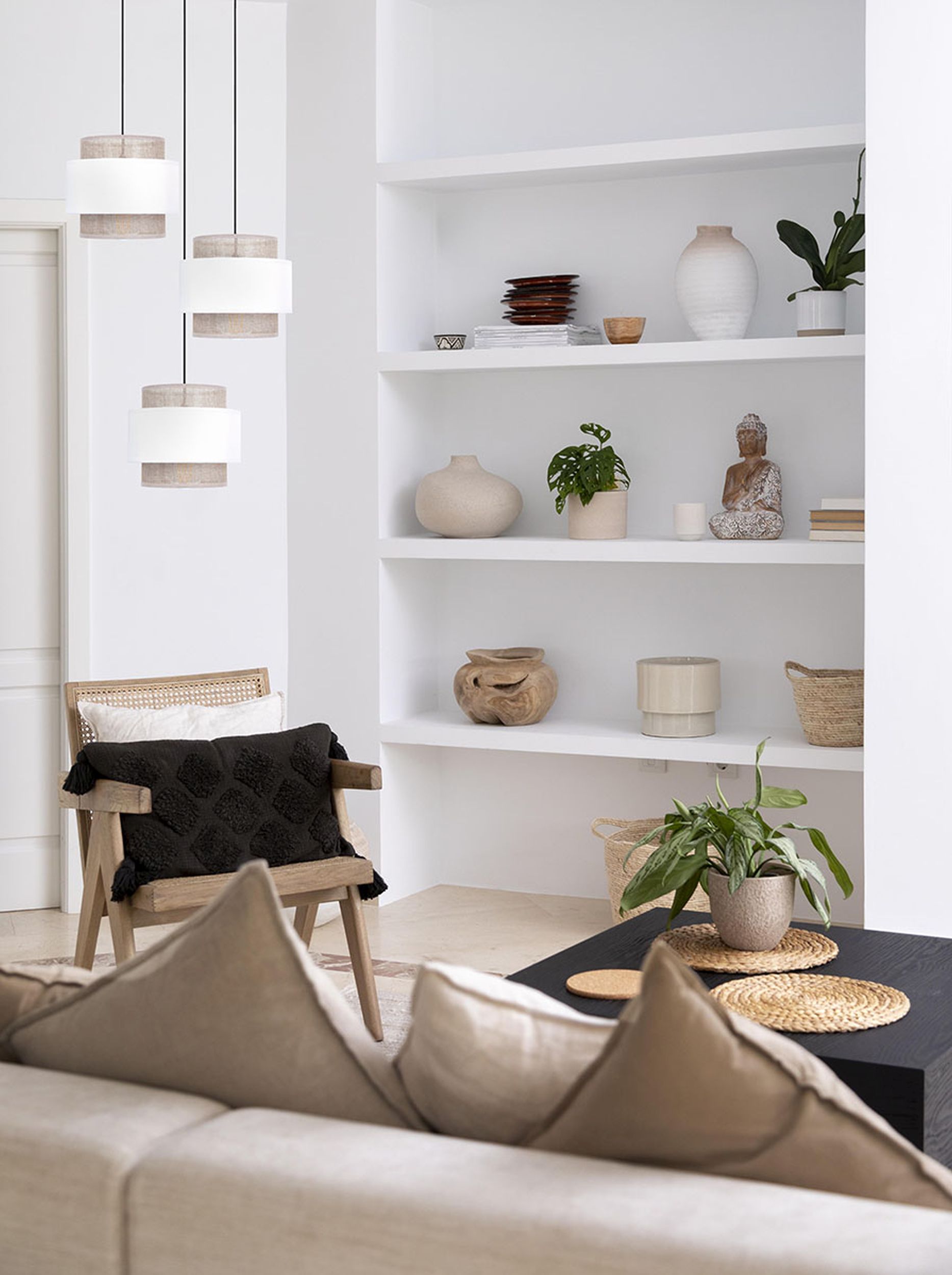Kaja Cezar lampa wisząca 3x40W biały/beżowy K-5272