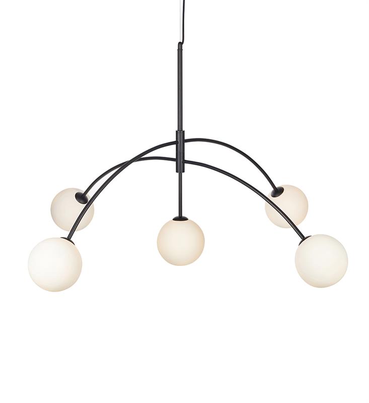 Markslöjd Heaven lampa wisząca 5x28W czarny/biały 107560