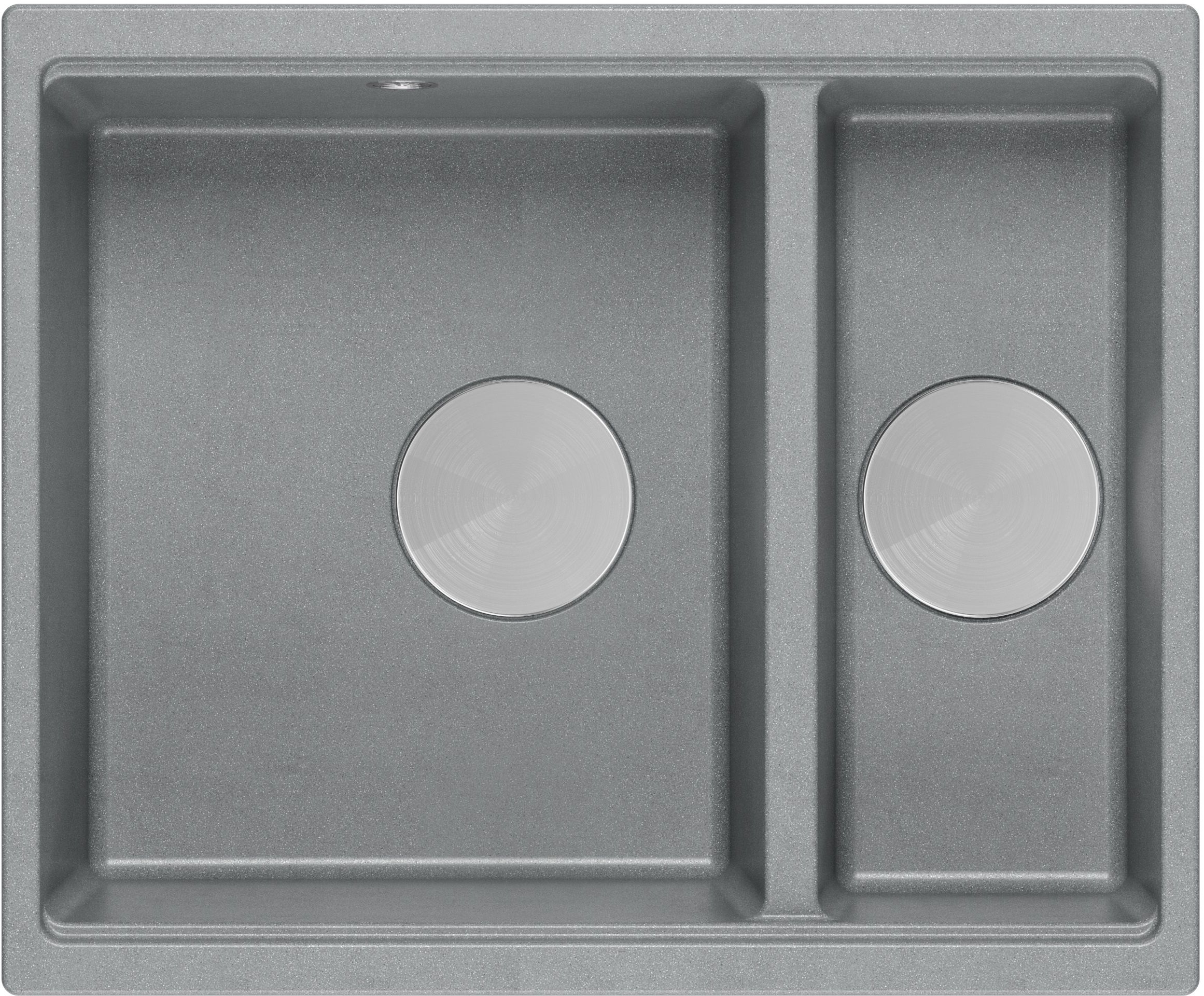 Quadron Logan 150 zlewozmywak 55x46 cm Graniteq jasnoszary/stalowy HCQL5646U5-BS_U