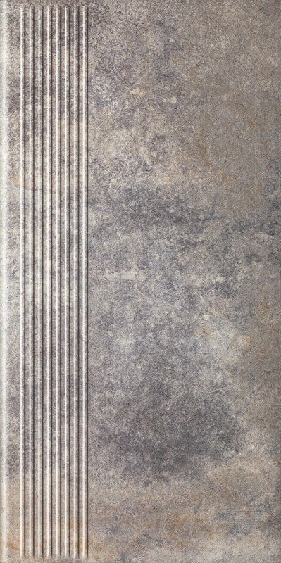 Paradyż Viano stopnica 30x60 cm prosta STR szary mat