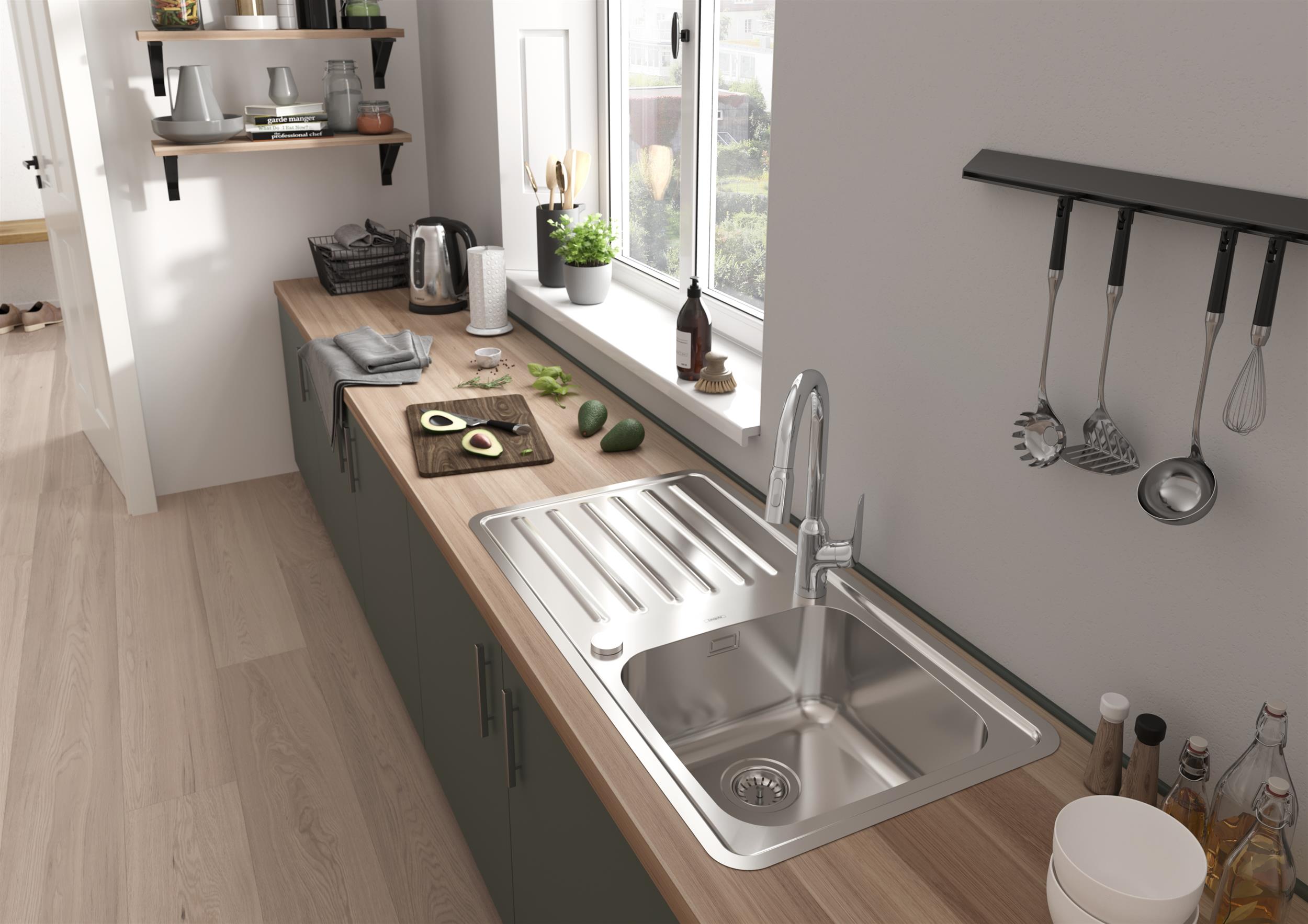 Hansgrohe S41 zlewozmywak stalowy 97,5x50,5 cm 43338800