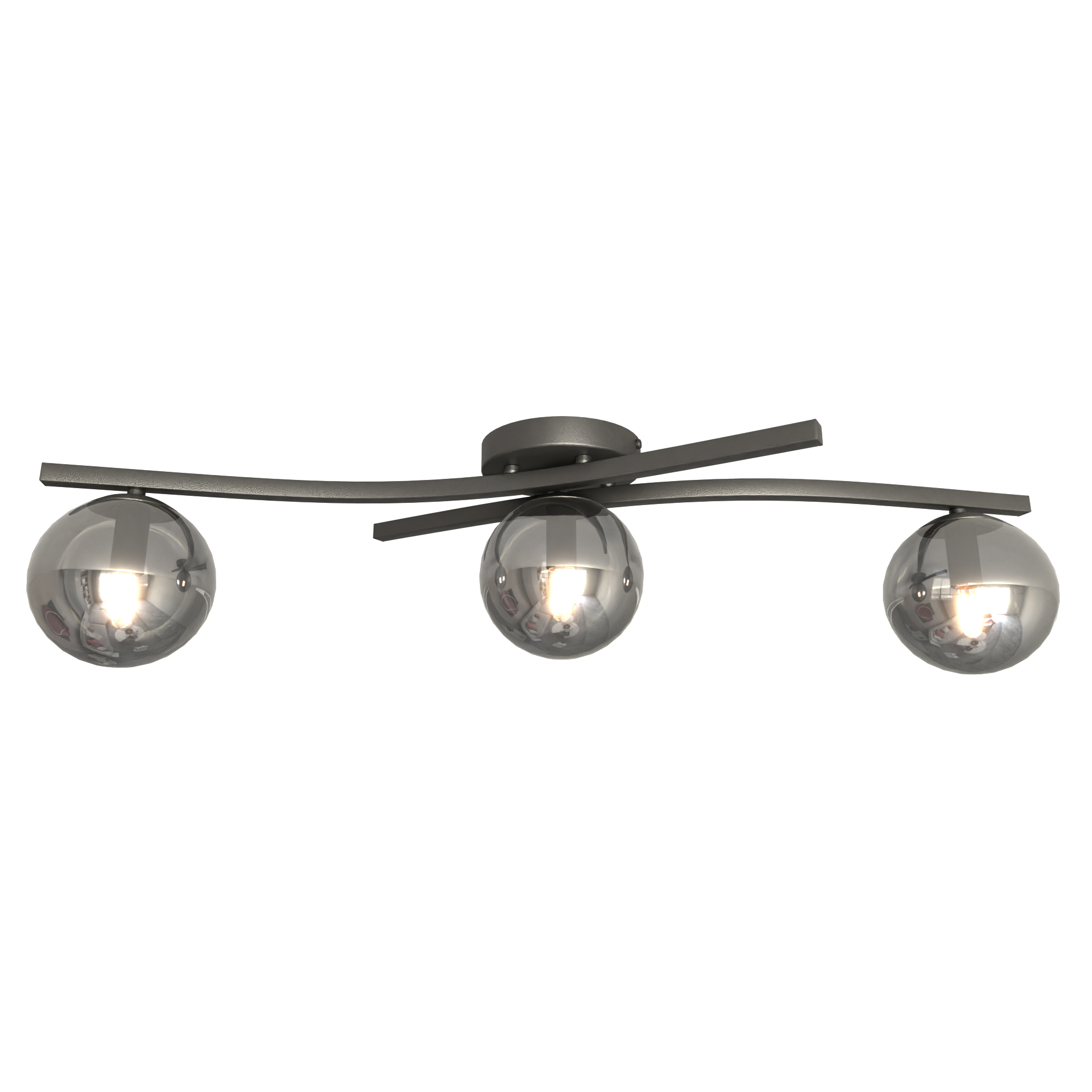 Emibig Opus lampa podsufitowa 3x10 W czarna-grafitowa 1391/3