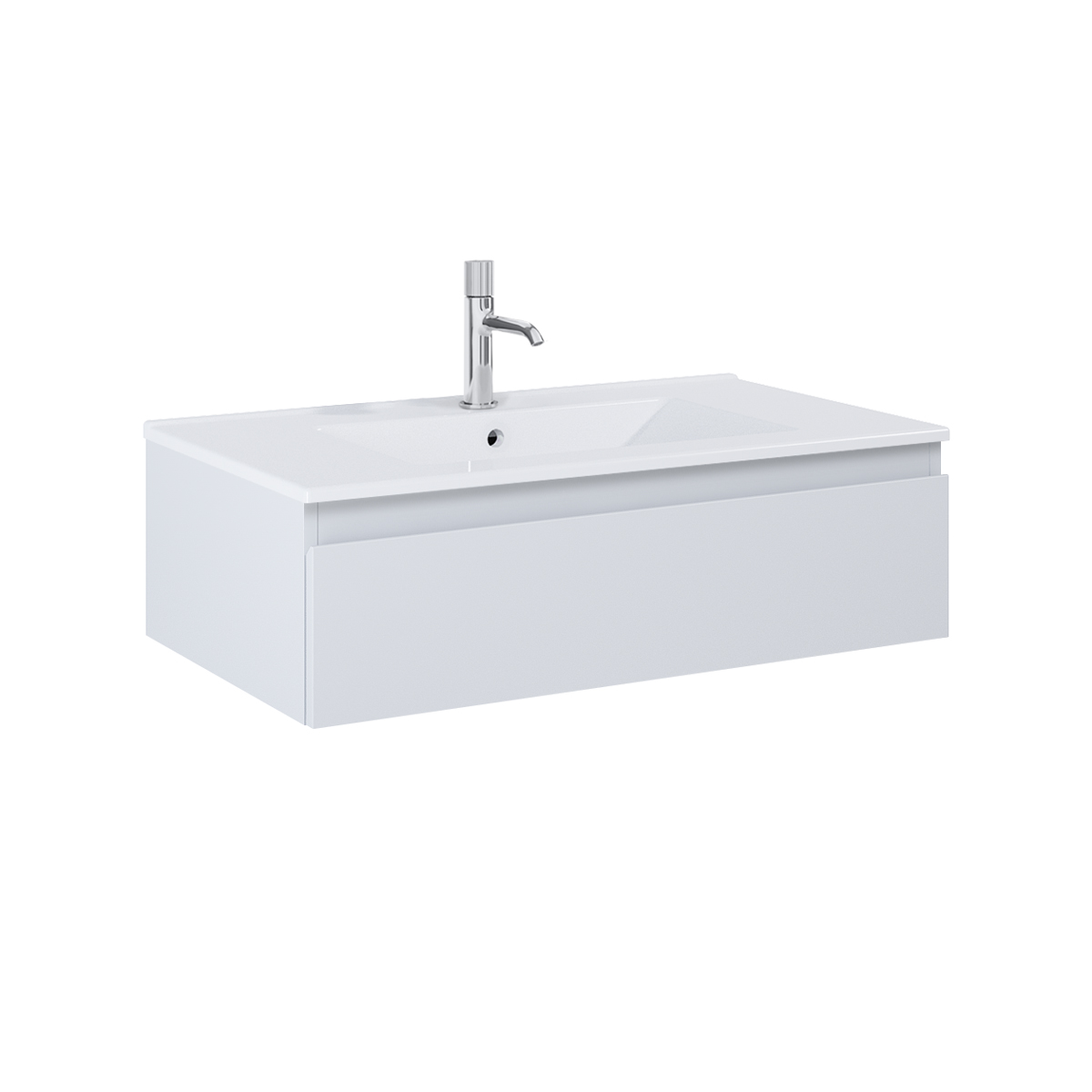 Oltens Vernal umywalka z szafką 80 cm biały/szary mat 68006700 - Wysyłka w 24h