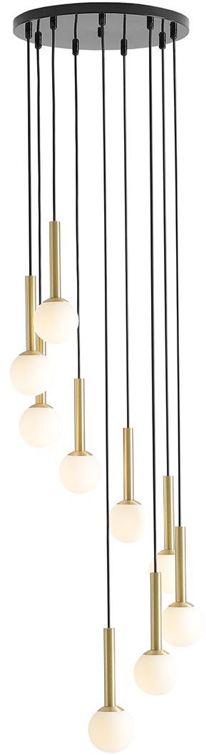 Aldex Riu 9 lampa wisząca 9x5W LED czarna/złota/biała 1103N1