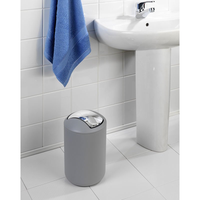 Wenko Brasil kosz na śmieci 6,5 l szary 22250100
