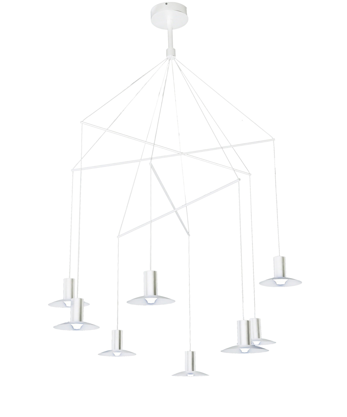 Light Prestige Hat lampa wisząca 8x3 W biała LP-1661/8PWH
