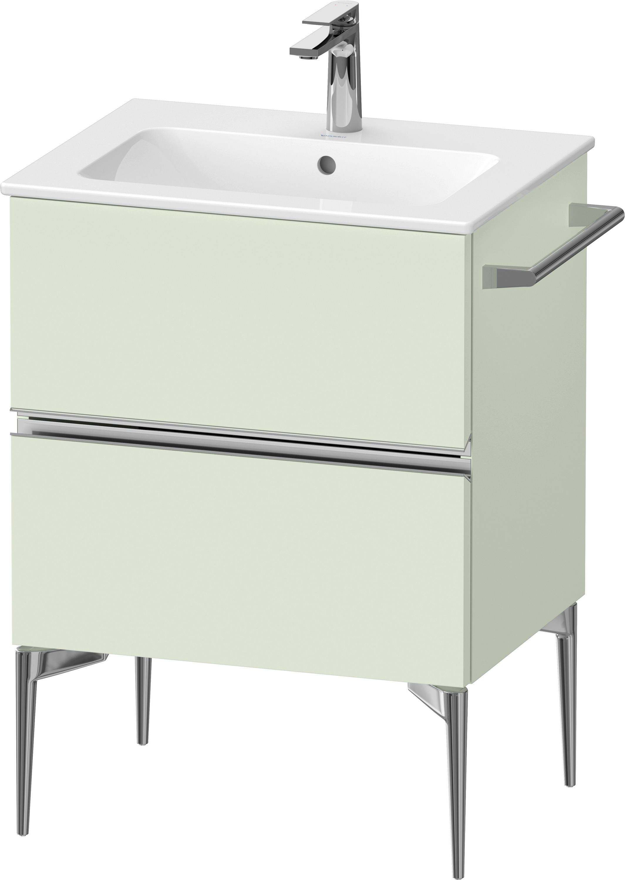 Duravit Sivida szafka 61x47,7x59,1 cm podumywalkowa wisząca zielona-chrom SV4643010HH0000