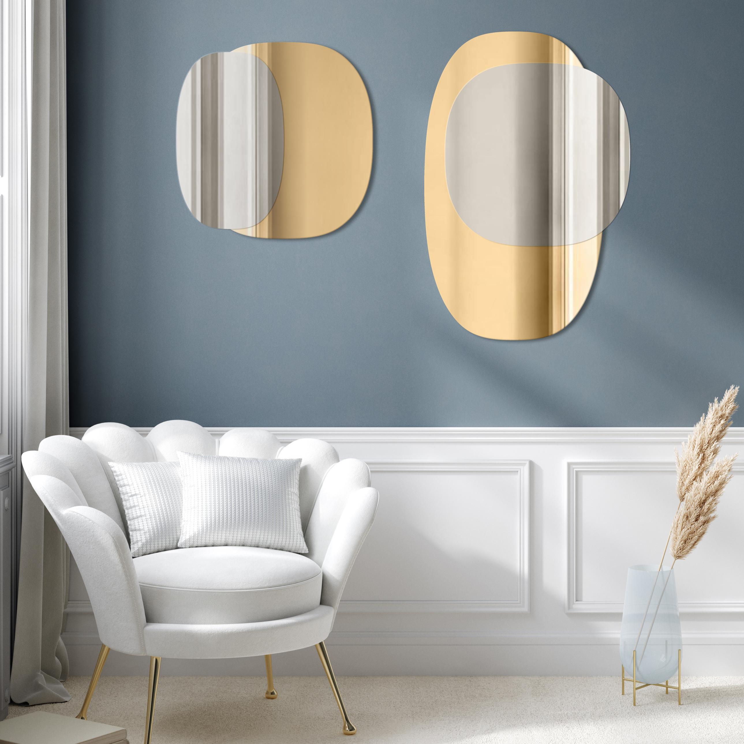 Guarda Gusto no. 1 Gold lustro 90x85 cm złoty/srebrny TOS-GUS1-GOLD-90x85