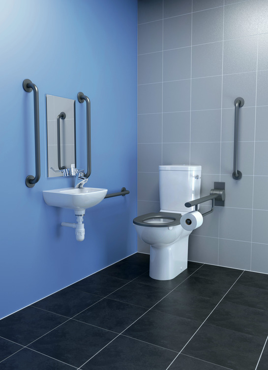 Ideal Standard Contour 21 uchwyt dla niepełnosprawnych prosty szary S6454LJ