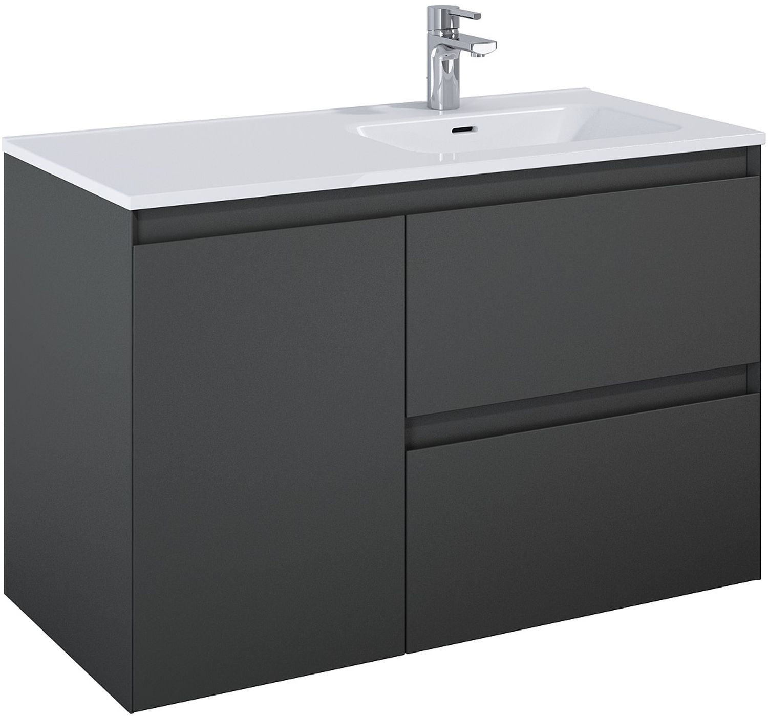 Elita Split szafka 100x45,8x63,5 cm podumywalkowa wisząca anthracite matt RE011005056010