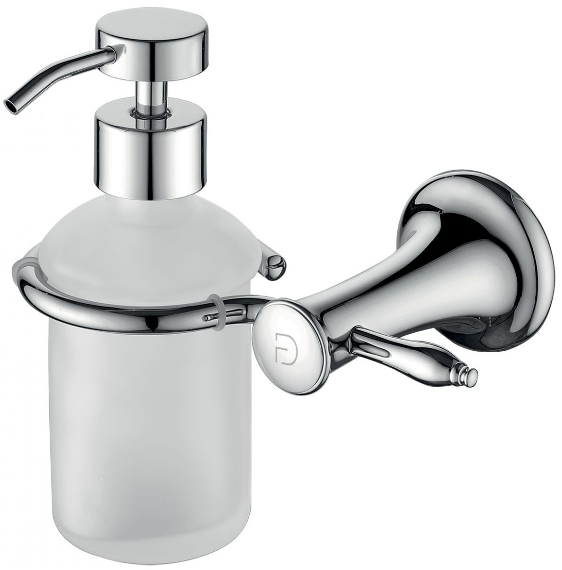 FDesign Lacrima dozownik do mydła ścienny 125 ml chrom/szkło mleczne FD6-LRA-16-11
