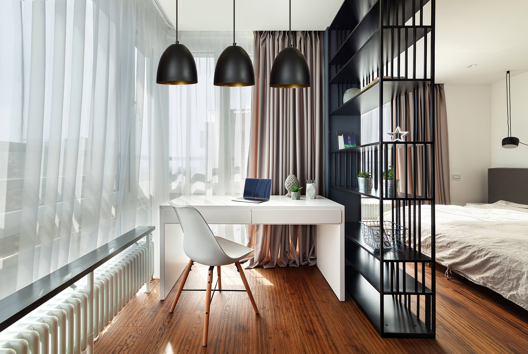 Emibig Lenox lampa wisząca 3x15 W czarna-złota 410/3
