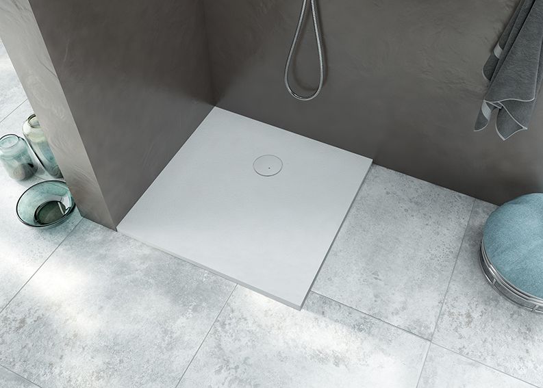 Sanplast Structure Mineral brodzik 80x80 cm kwadratowy B-M/STRUCTURE biały 645-360-0020-01-010