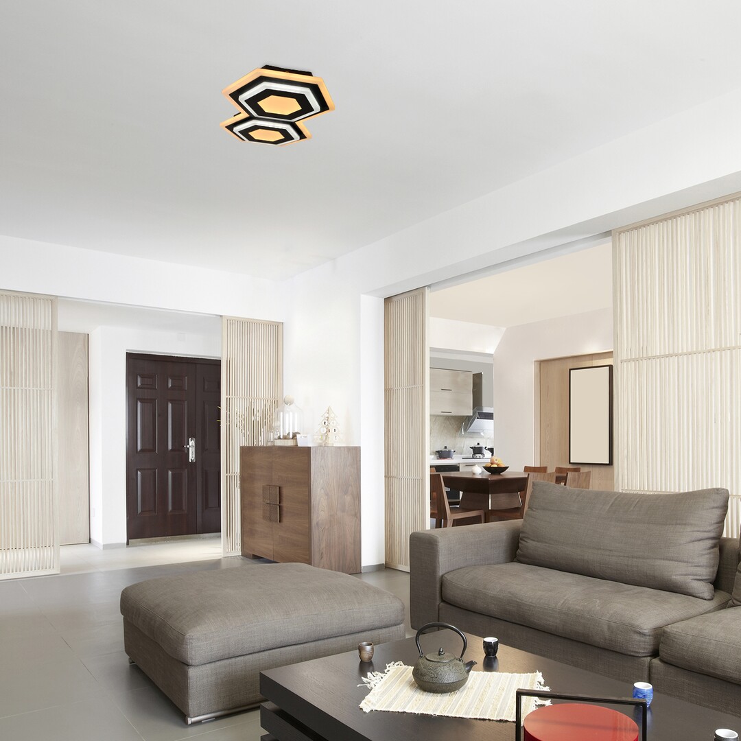 Rabalux Bitsi lampa podsufitowa 1x44W LED czarny/żółty 71114