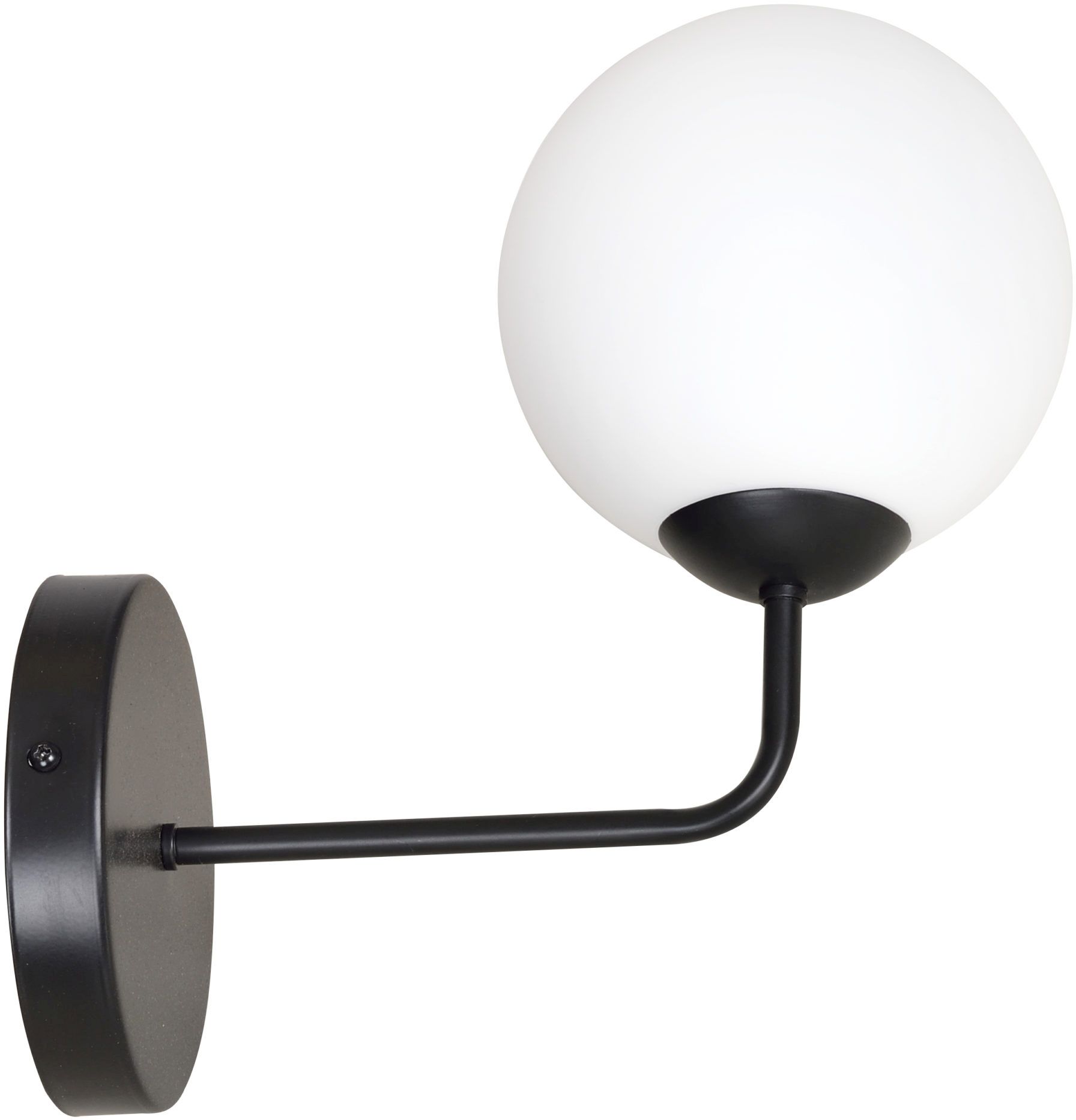 Emibig Selbi kinkiet 1x10 W czarny-mleczny 734/K1B