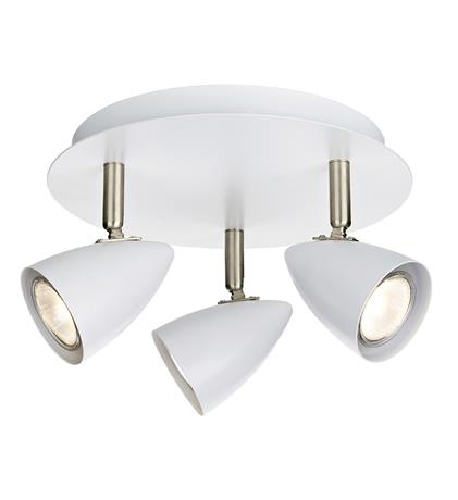 Markslöjd Ciro lampa podsufitowa 3x7W biały/stal 107412