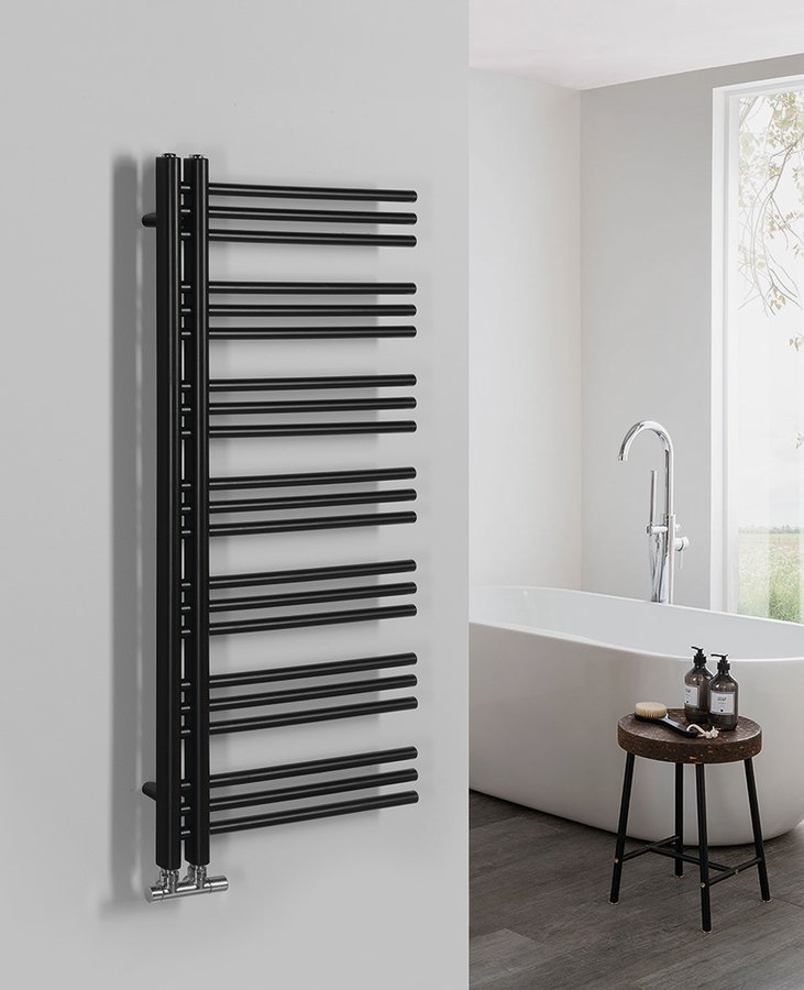 Sapho Dorlion grzejnik łazienkowy 50x120 cm czarny mat 1130-21 - Wysyłka w 24h