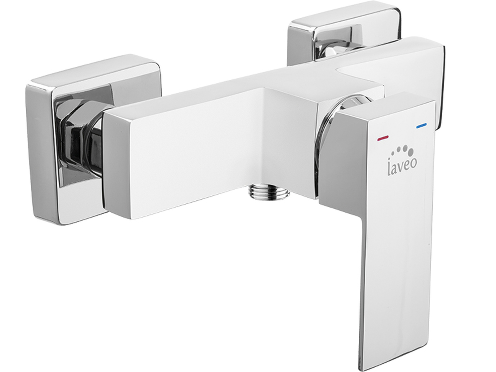 Laveo Kvadrato bateria prysznicowa ścienna chrom BLQ040D